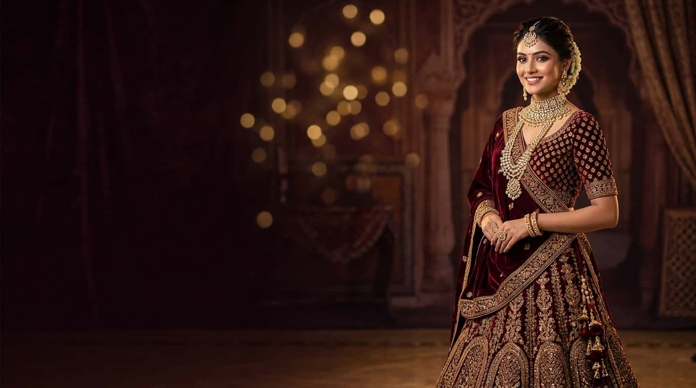 Maroon Bridal Lehenga