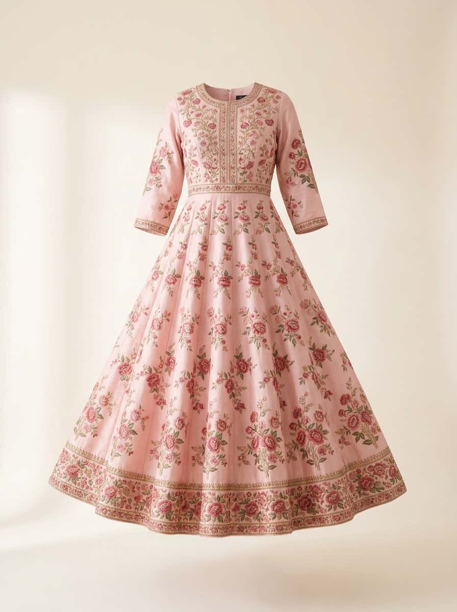 Pink Anarkali Kurta