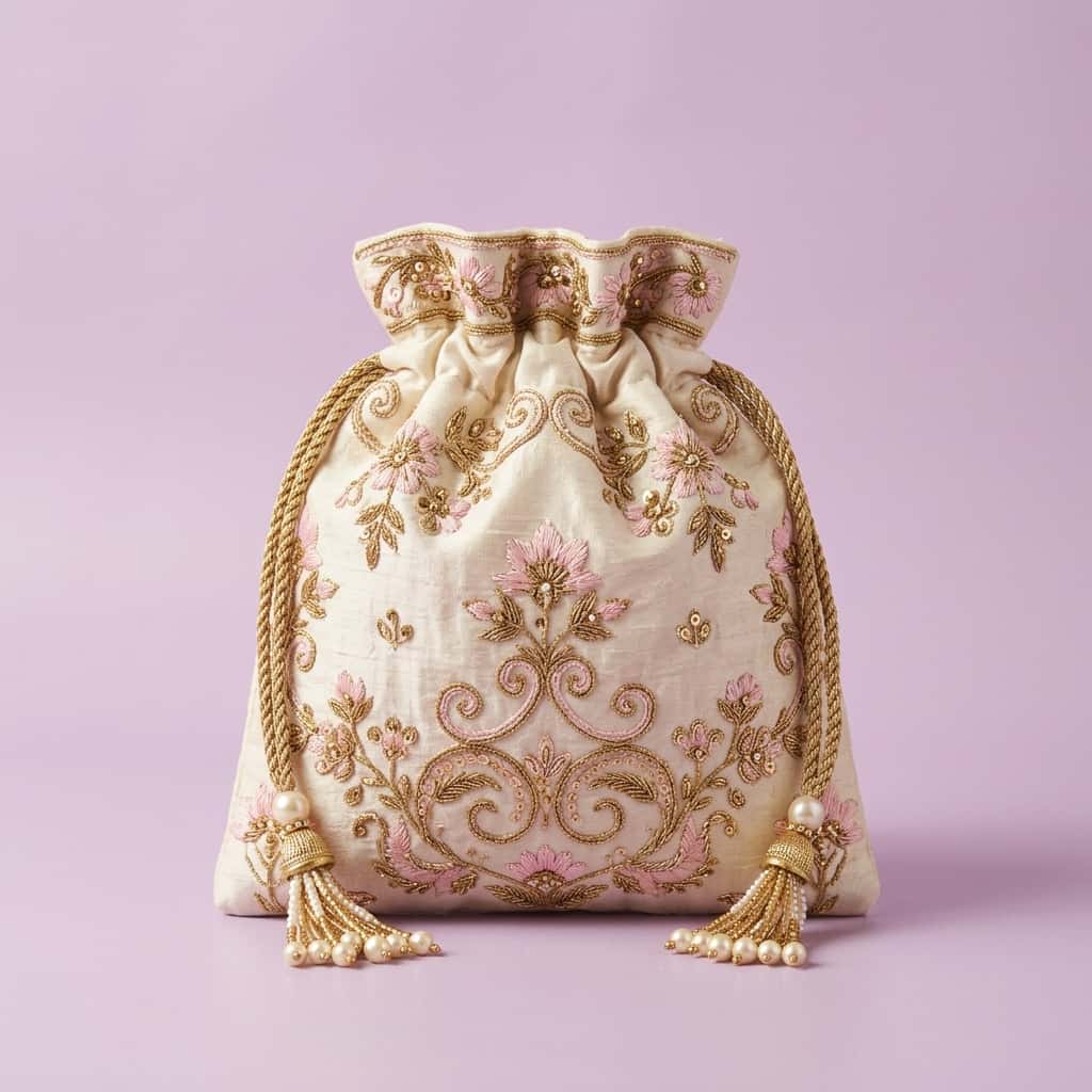Maroon Potli Bag