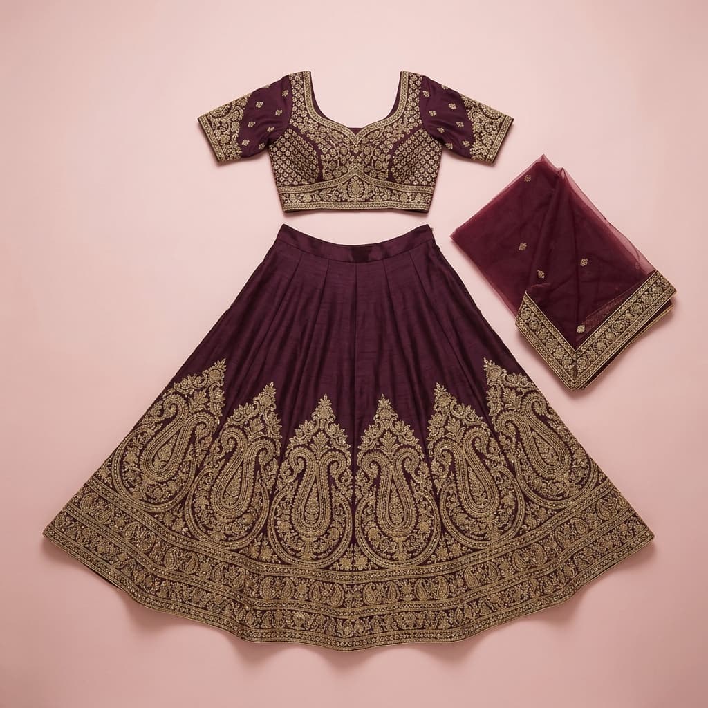 Maroon Bridal Lehenga