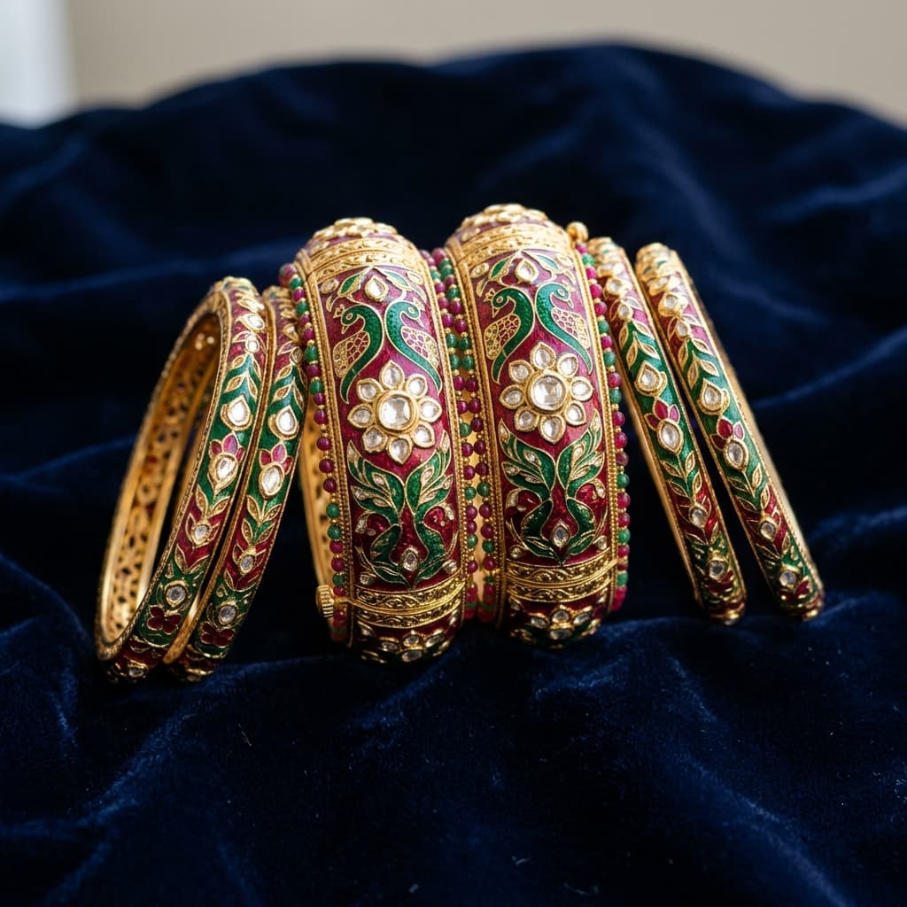 Meenakari Bangles Set