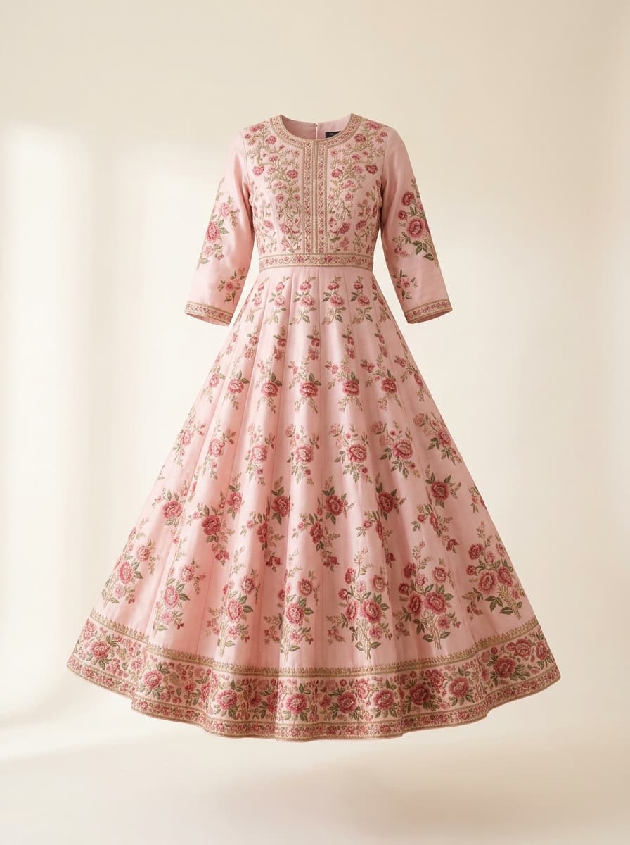 Pink Anarkali Kurta